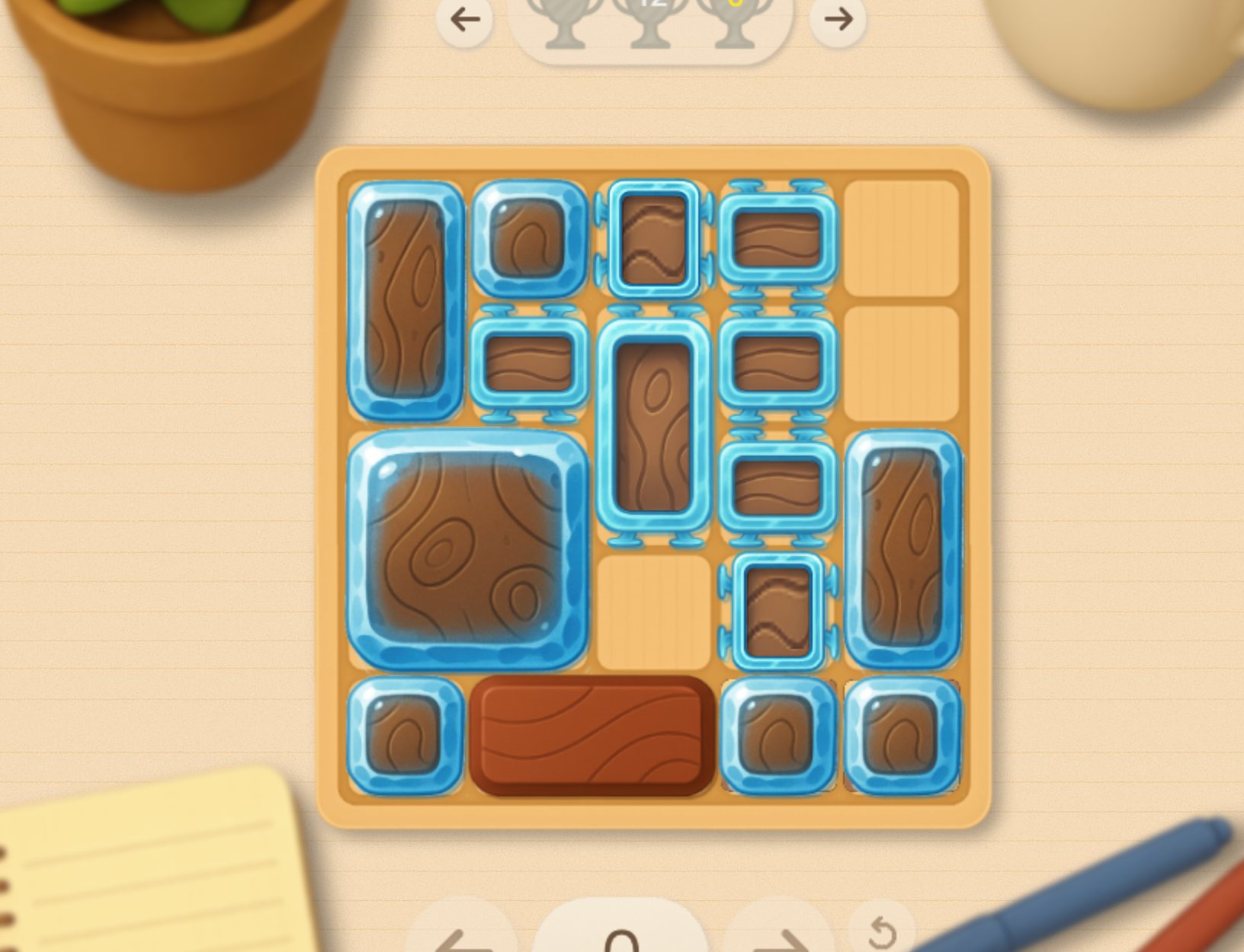 Puzzle en bois - Vue du jeu